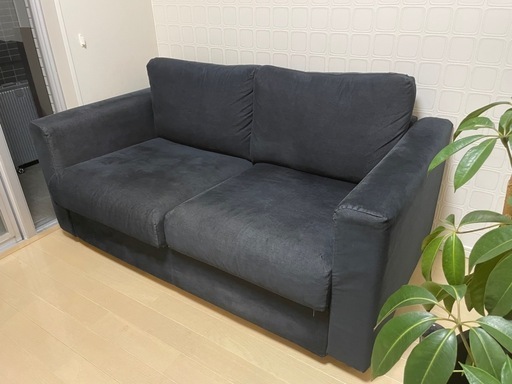 2人掛けソファ　ネイビー