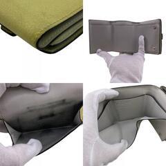 ロエベ LOEWE 三つ折り財布 バーティカルウォレット イエローの画像
