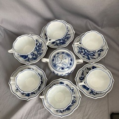 BLUE Danube カップ&ソーサー&シュガーポットの画像