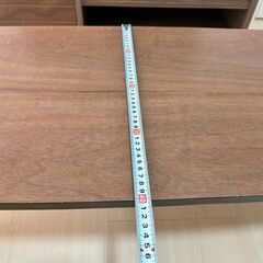 【折りたたみ可能✨】木製テーブル 幅95cm×奥行40cm ブラウンの画像