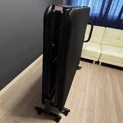 美品 折りたたみセミダブルベッド ブラックの画像