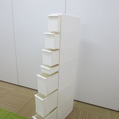 譲渡者仮決定／相談中のためお返事を控えております。（豊中市・伊丹市 市民限定）７段引出し隙間収納（豊中市伊丹市クリーンランド・リユース品）管理番号250802の画像