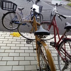★リユースのサカイつくば店★TK6027  軽快自転車 ２７インチ オレンジ クリーニング済み 【リユースのサカイつくば店】の画像