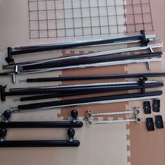 【美品✨️】ハンガーラック  頑丈 ダブル ハンガー  ブラック 耐荷重190kg キャスター付きの画像