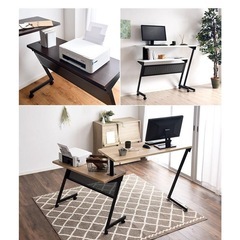 タンスのゲン スタンディングデスク 【 回転式 3way 】幅120cm木製の画像