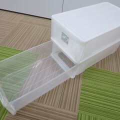 譲渡者仮決定／相談中のためお返事を控えております。（豊中市・伊丹市 市民限定）引出し収納ケース2個セット（豊中市伊丹市クリーンランド・リユース品）管理番号250804の画像
