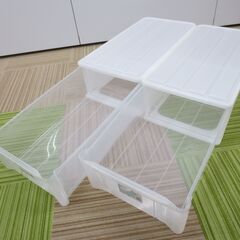 譲渡者仮決定／相談中のためお返事を控えております。（豊中市・伊丹市 市民限定）引出し収納ケース2個セット（豊中市伊丹市クリーンランド・リユース品）管理番号250804の画像