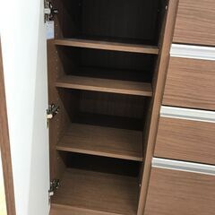 【ジャングルジャングル石川金沢店】キッチンボード 木目調/白 W(幅)180×D(奥行き)50×H(高さ)96cm  ※クリーニング済みの画像