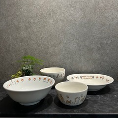 ラーメン丼、カレー皿、サラダボウル、小丼　4個口　お子様にも。の画像