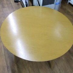 ニトリ 円卓ダイニングテーブル 丸ダイニングテーブル ナチュラル 木製 丸型テーブル カフェテーブル 円形 NITORI 家具 札幌市 厚別区の画像