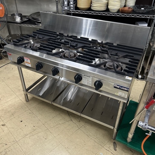 6297【美品】マルゼン NEWパワークックガステーブル RGT-1265D LPガス 2020年製