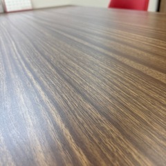 【至急】ミーティングテーブル 木目調 ブラックフレームの画像