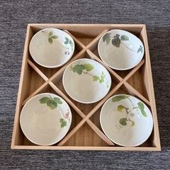 新品未使用 木箱入り 林静一 陶器 小鉢5個セットの画像