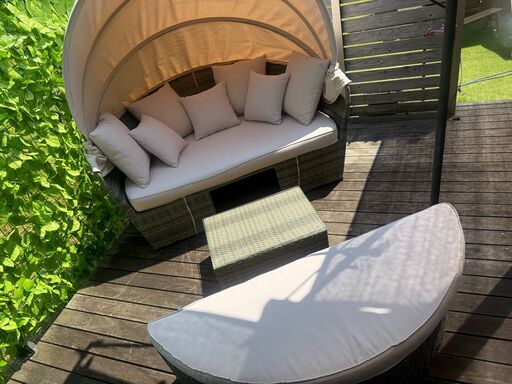屋外用ソファー　美品　屋外保管用カバー付き　豊橋市引き取り可能な方