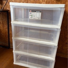 G2909 4段クローゼットケース　衣装ケース　付属品（キャスター）付の画像