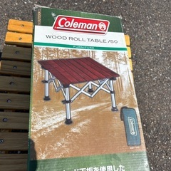 コールマン ウッドロールテーブル 50 廃盤品 未使用 キャンプ用品の画像