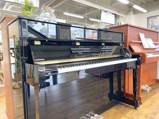 夏特価！カワイコンパクトモデル2000年製消音付き　K18AT　リフレッシュ済み中古ピアノ