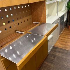 【広島石内店】ジモティｰ割！！4枚扉食器棚/クリーニング済み/HG-6642の画像