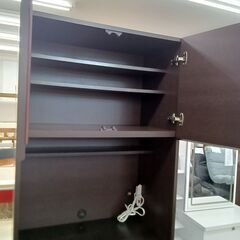 ★リユースのサカイつくば店★TK6033 ニトリ デスク ダークブラウン H180×D43×W80 クリーニング済みの画像