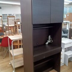 ★リユースのサカイつくば店★TK6033 ニトリ デスク ダークブラウン H180×D43×W80 クリーニング済みの画像