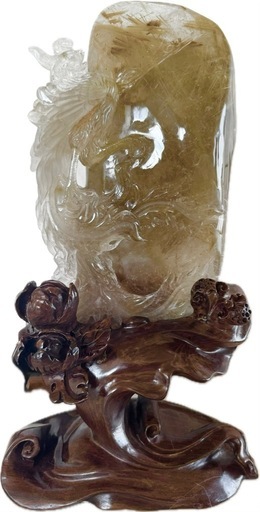 鑑別書付き★タイチンルチル★鳳凰のお着物専用壇木壇付き★