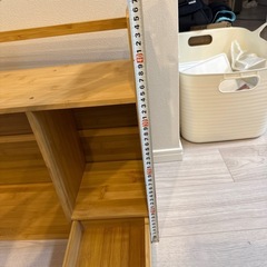 卓上ラック　竹製　引き出し付き　①の画像