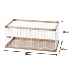 犬ケージほぼ新品、屋根付き、 取り付け給水ボトル、ワイドタイプのトイレトレー付きの画像
