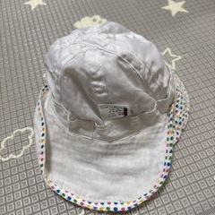 44cm 綿100% 帽子　可　首ゴム有の画像