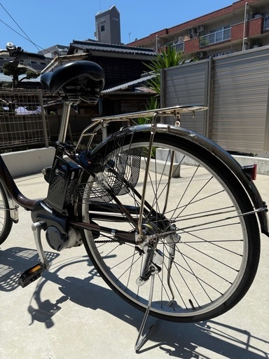 panasonicシャイニィーシルバービビSX電動アシスト自転車26