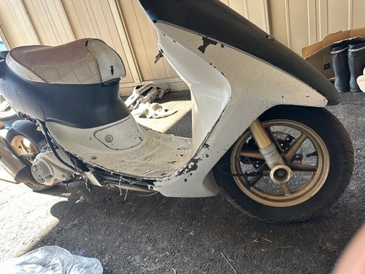 ジャンクパーツ バイクモデル 黒/金 スケールモデル アオシマから塗装済み1/12