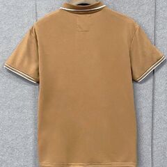 ◆半袖　ポロシャツ　茶 2XL定価2万◆Emmauela・イタリア・ミラノ発◆高級 メンズ　綿60％　ポリ40％◆の画像
