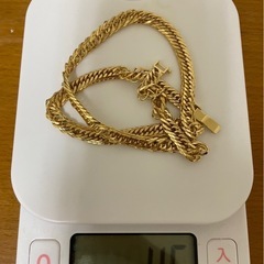 k18ネックレス　Mカット16面トリプルの画像