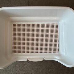 【値下げ】犬用トイレ レギュラーサイズ お掃除簡単ステップ壁付トイレ リッチェル アイボリーの画像