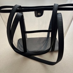 クリアバック　黒　透明バックの画像