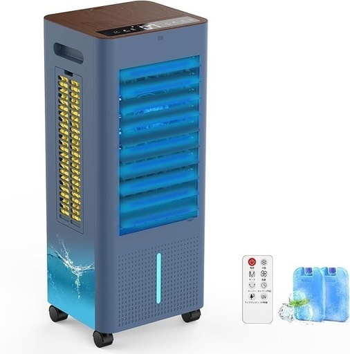 冷風機 冷風扇 8L大容量 スポットクーラー 室内温度表示 キャスター リモコン Amazon | 【2026最新進化】冷風機 冷風扇 冷風扇風機【3方向で吸水し冷 