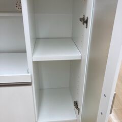 ★ジモティ割引あり★【リユースのサカイ野々市店】ハーフレンジ台　ニトリ 白 W(幅)90×D(奥行き)39.5×H(高さ)89㎝ ※クリーニング済みの画像