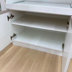 ★ジモティ割引あり★【リユースのサカイ野々市店】ハーフレンジ台　ニトリ 白 W(幅)90×D(奥行き)39.5×H(高さ)89㎝ ※クリーニング済みの画像