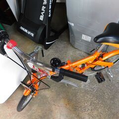 【JM683】 折りたたみ自転車 16インチ 6段変速 オレンジ 折り畳み自転車 の画像