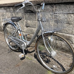 【26インチ自転車】LEDオートライト付　美品❗️マルイシ製　前カゴ新品❗️スペアキーあり　若林自転車　膳所店　SALE中❗️の画像