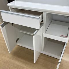 ★ジモティ割引あり★【リユースのサカイ野々市店】食器棚　白　W(幅)90×D(奥行き)51×H(高さ)193㎝ ※クリーニング済みの画像