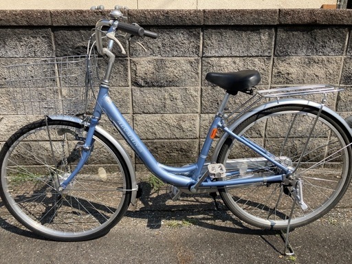 【26インチ自転車】美品❗️内装3段変速　LEDオートライト仕様　　軽量アルミフレーム　前後タイヤ新品❗️スペアキーあり　若林自転車　
