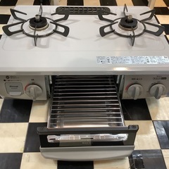 【リサイクルサービス八光】2021年製　Rinnai　プロパンガスコンロ　幅約56cm 　片面焼きグリル　 右強火力 　KG35NGRR/LP 　スカイグレー 　 の画像