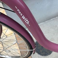 🌈超容量12Ah🌈pas with パスウィズ　電動自転車　電動アシスト自転車　26インチ　8019の画像