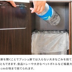 実売1万円　ゴミ箱 木製プッシュダストボックス　ブラウン　Empro　宮武製作所 　db-800の画像