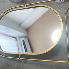 鏡　ミラー　ゴールド×2の画像