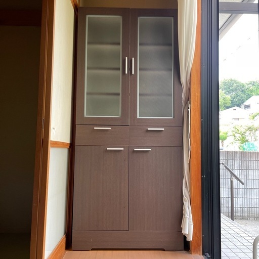 マルニ木工　ビンテージ　ダークブラウン木製キャビネット ダークブラウン木製キャビネット (さくらたび) 光善寺のミラー