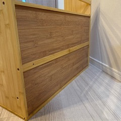 卓上ラック　竹製　引き出し付き　②の画像