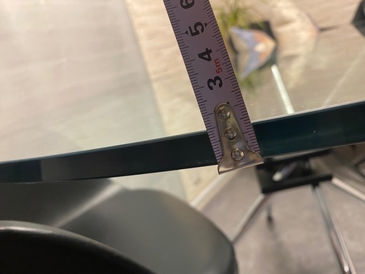 大塚家具 ガラス ダイニングテーブル IDC大塚 水谷武彦 ミズタニ タケヒコデザイナー　ラウンド　ガラス　リビングテーブル