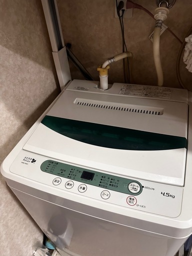 ヤマダオリジナル 洗濯機 4.5kg ナノバブルアタッチメント付き
