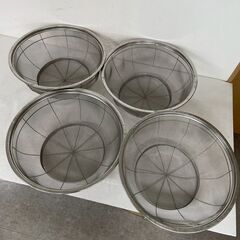 ステンレス製 ざる 49cm 4個セット まとめ売り 厨房 厨房機器 店舗 店舗用品 キッチン用品 調理器具 調理道具 ステンレスざる Y1993の画像